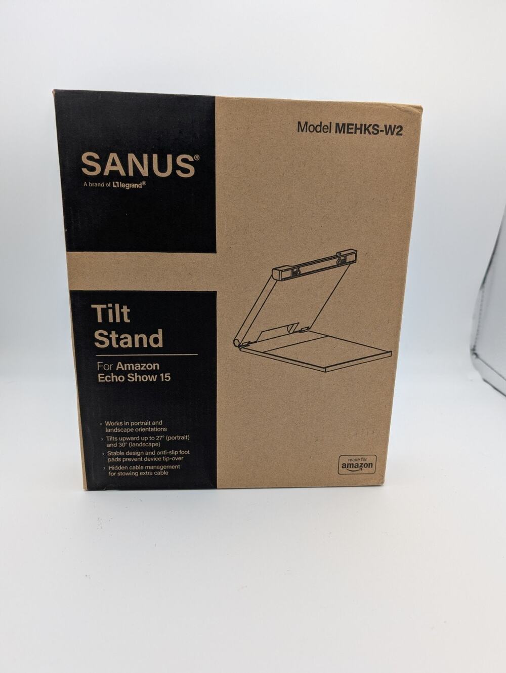 New Sanus MEHKS-W2 Tilt Stand For Amazon Echo Show 15 NIB
